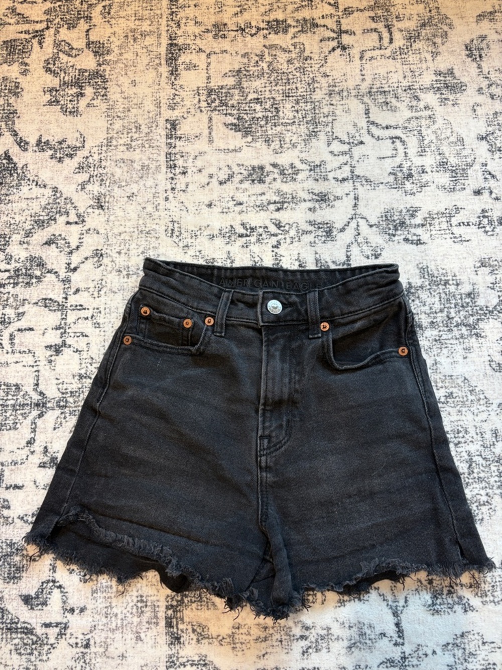 American Eagle Black High-Rise Denim Shorts - Classic Casual Style